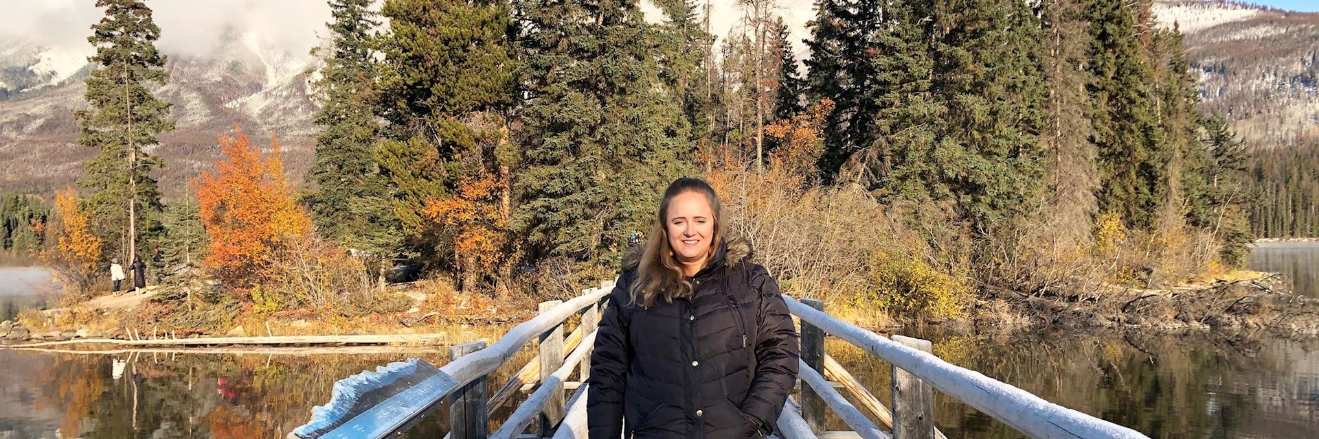Sian at Pyramid Lake, Jasper National Park, Canada
