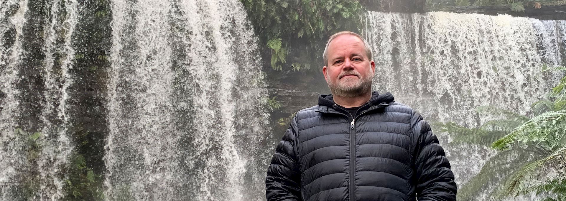 Trevor at Russell Falls, Tasmania, Australia