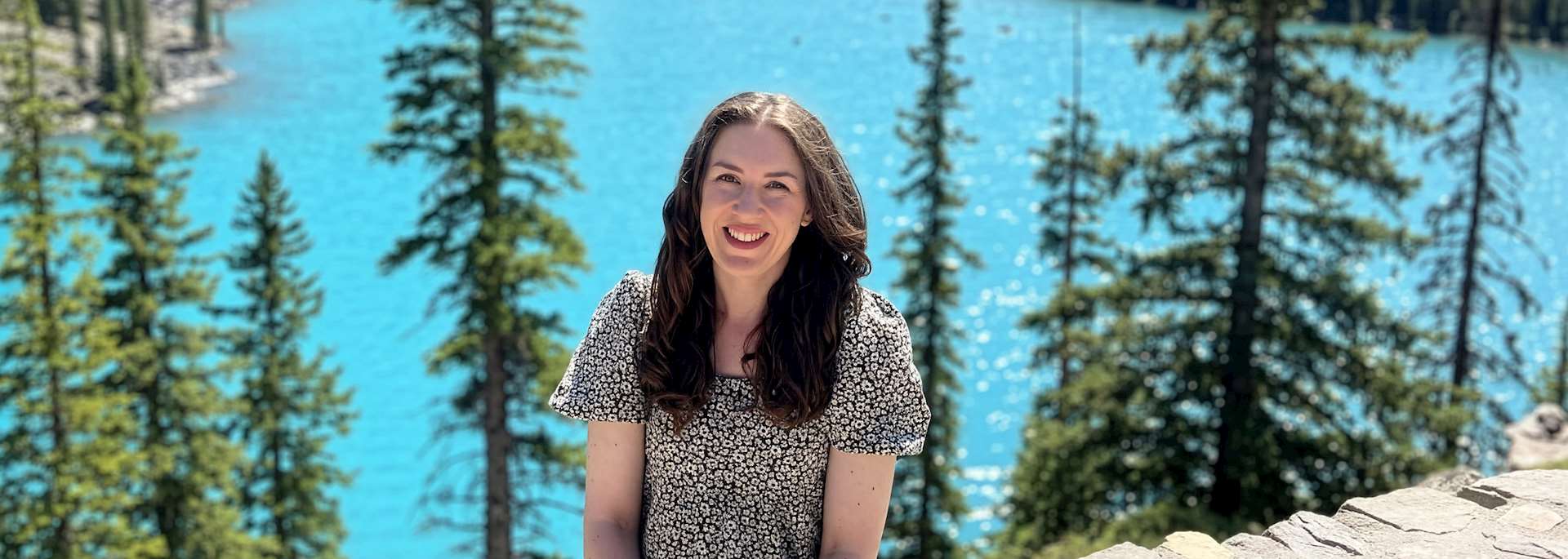Aiyana at Moraine Lake, Canada