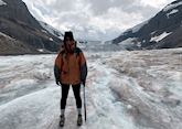 Alba on Athabasca Glacier