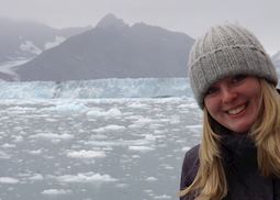 Anna enjoying a trip out to the Meares Glacier, Alaska