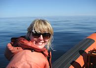 Anna on a whale watching trip from Victoria, Canada