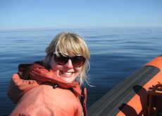 Anna on a whale watching trip from Victoria, Canada