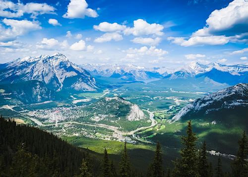 View from top of Sulphur Mountain