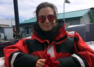 Emily on a whale watching trip off Vancouver Island, BC, Canada