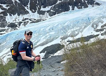 Ewan at Exit Glacier, Alaska