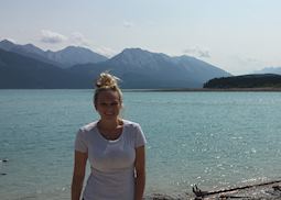 Georgie visiting the Icefields Parkway, Canada