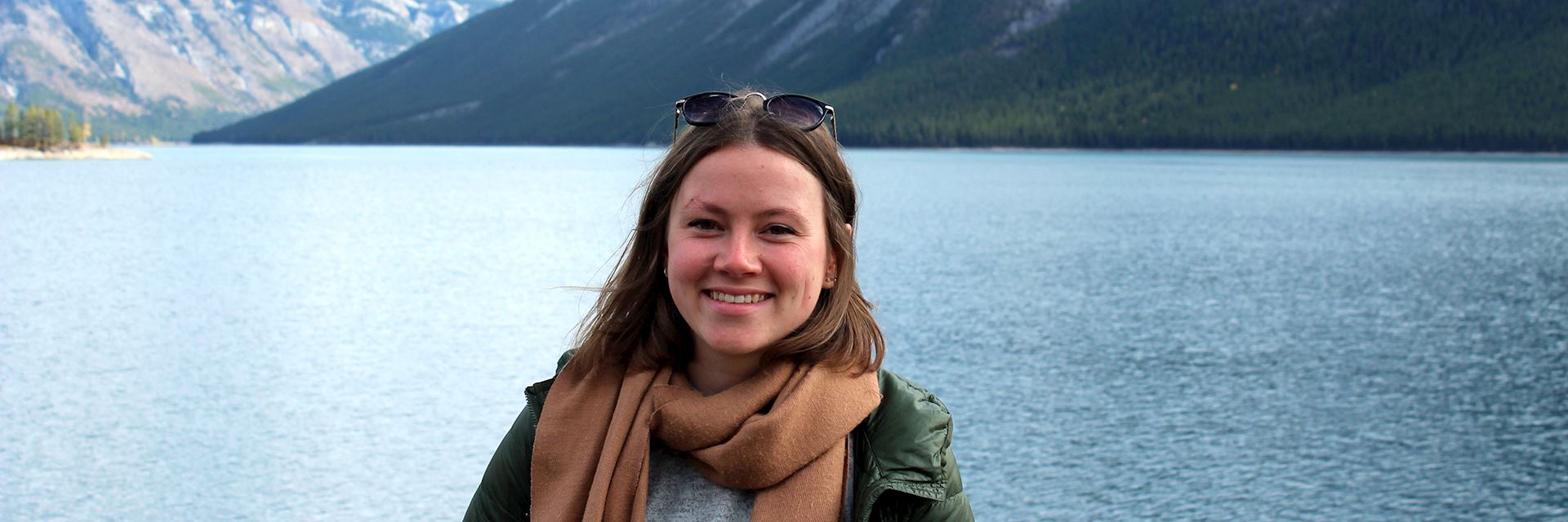 Jamie by Lake Minnewanka, Canada