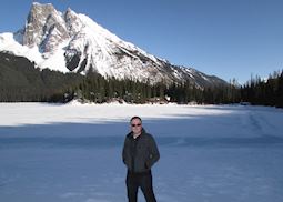 Jon exploring Emerald Lake in Field, Canada