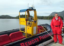 Jon getting ready to go black bear watching in Tofino, Canada