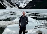 Leonardo at Lake Louise, Canada