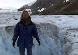 Lucy on Athabasca Glacier