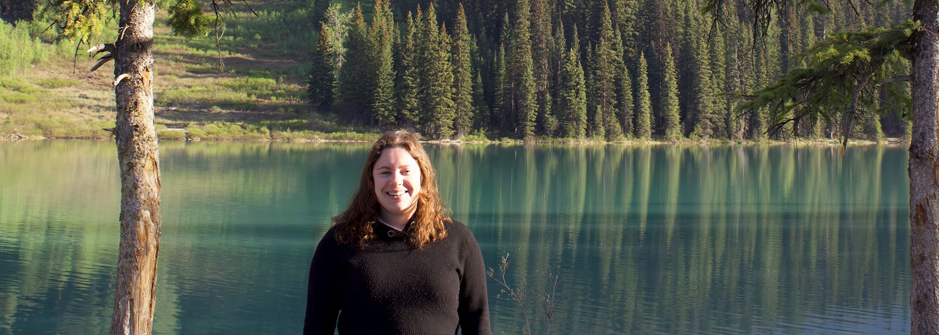 Milly visiting Emerald Lake, Alberta, Canada