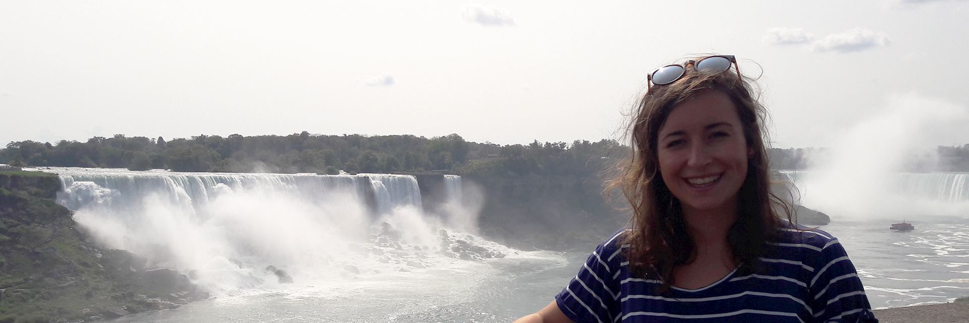 Nathalie visiting Niagara Falls, Canada