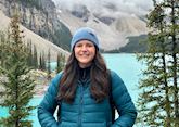 Rosie at Moraine Lake, Canada