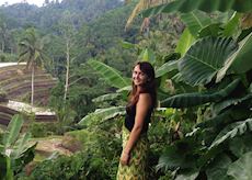 Faye at the rice terraces in Ubud, Bali, Indonesia