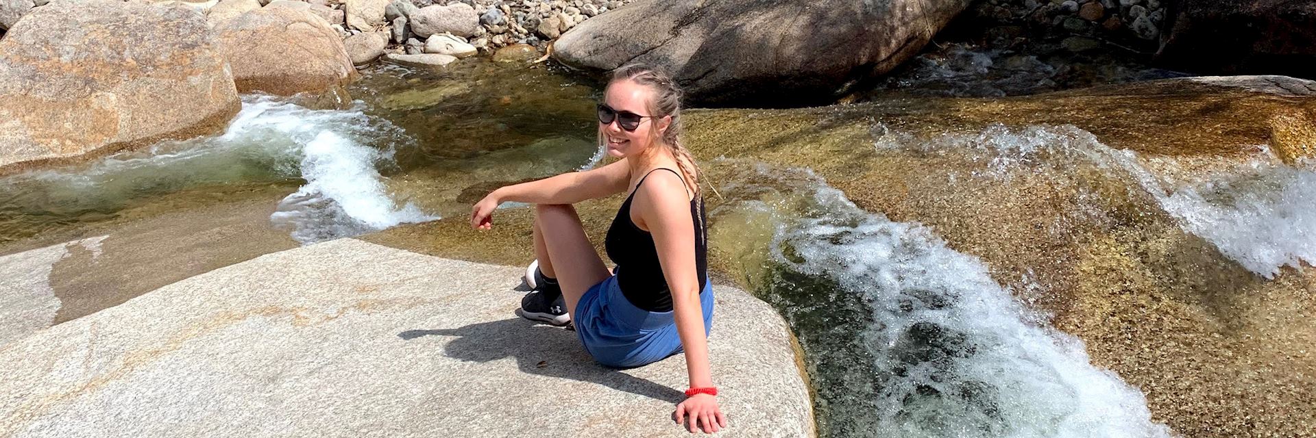 Julia on a hike, USA