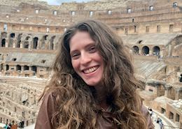 Willow visiting the Colosseum in Rome, Italy