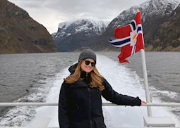 Aislyn in the Norwegian fjords