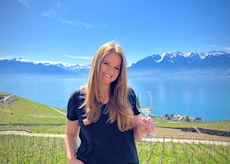 Aislyn in the Lavaux wine region, Switzerland