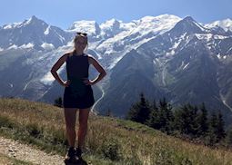 Aislyn hiking in Chamonix, France