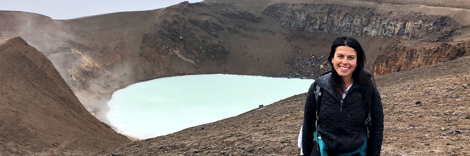 Amanda at the Askja Crater