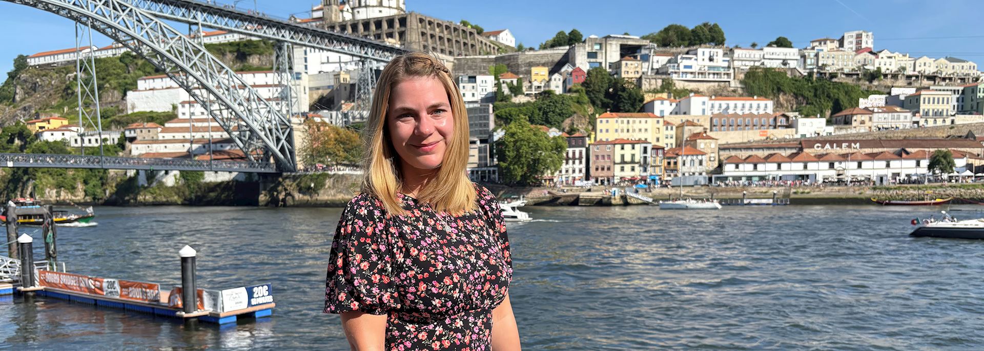 Becky visiting Porto, Portugal