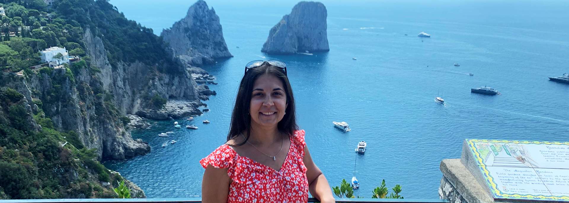 Brianna at the Capri rocks, Italy