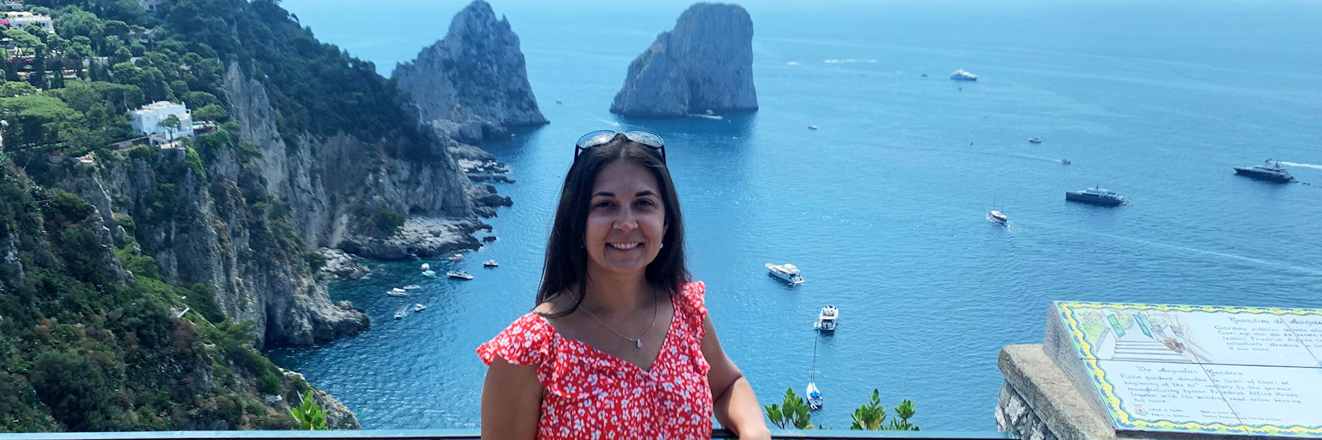 Brianna at the Capri rocks, Italy