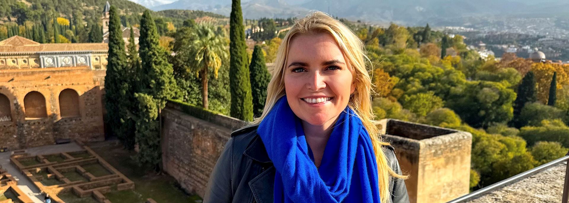 Caitlin at Alhambra Palace, Spain