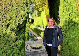 Cara visiting Alhambra Palace, Spain