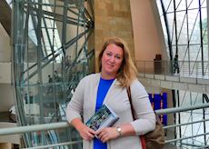 Cara at the Guggenheim Museum in Bilbao, Spain