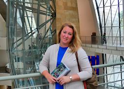 Cara at the Guggenheim Museum in Bilbao, Spain