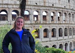 Cara at the Colosseum in Rome, Italy
