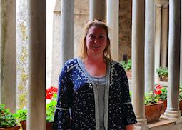 Cara at the Villa Rufolo in Ravello, Italy