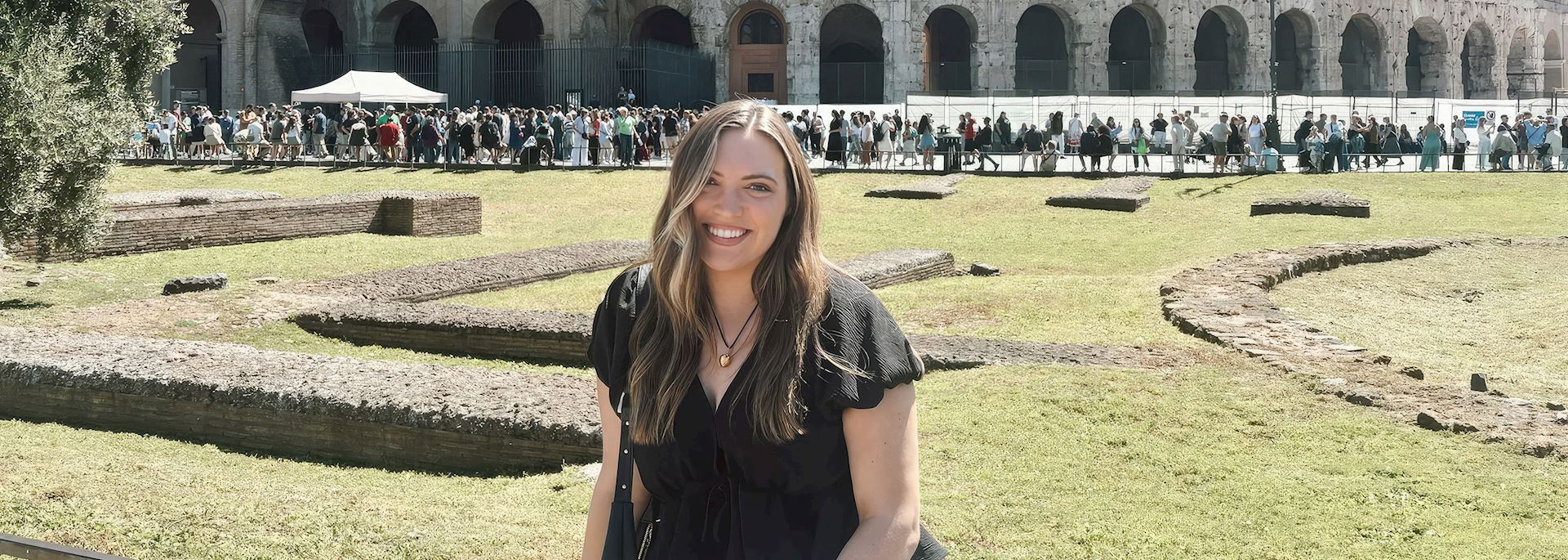 Carly at the Colosseum in Rome, Italy