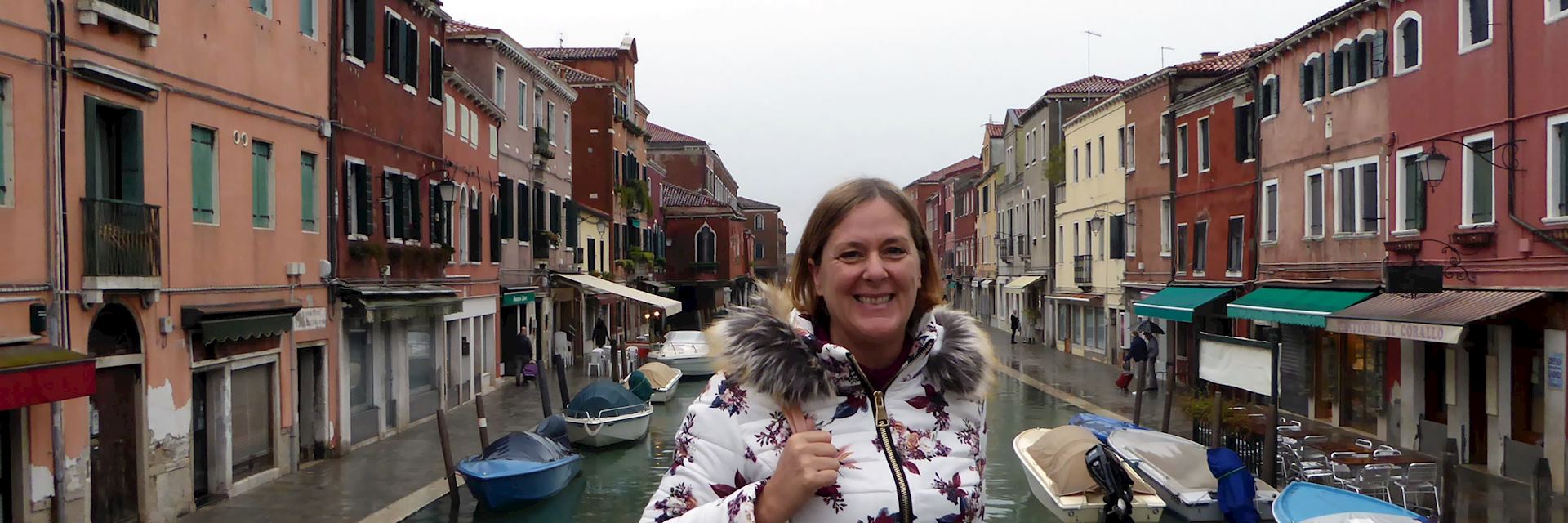 Carolyn in Burano, Venice