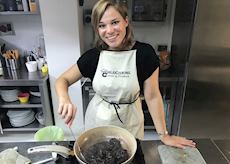 Elizabeth trying a cooking class in Florence