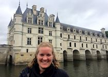 Elizabeth visiting Château de Chenonceau, France
