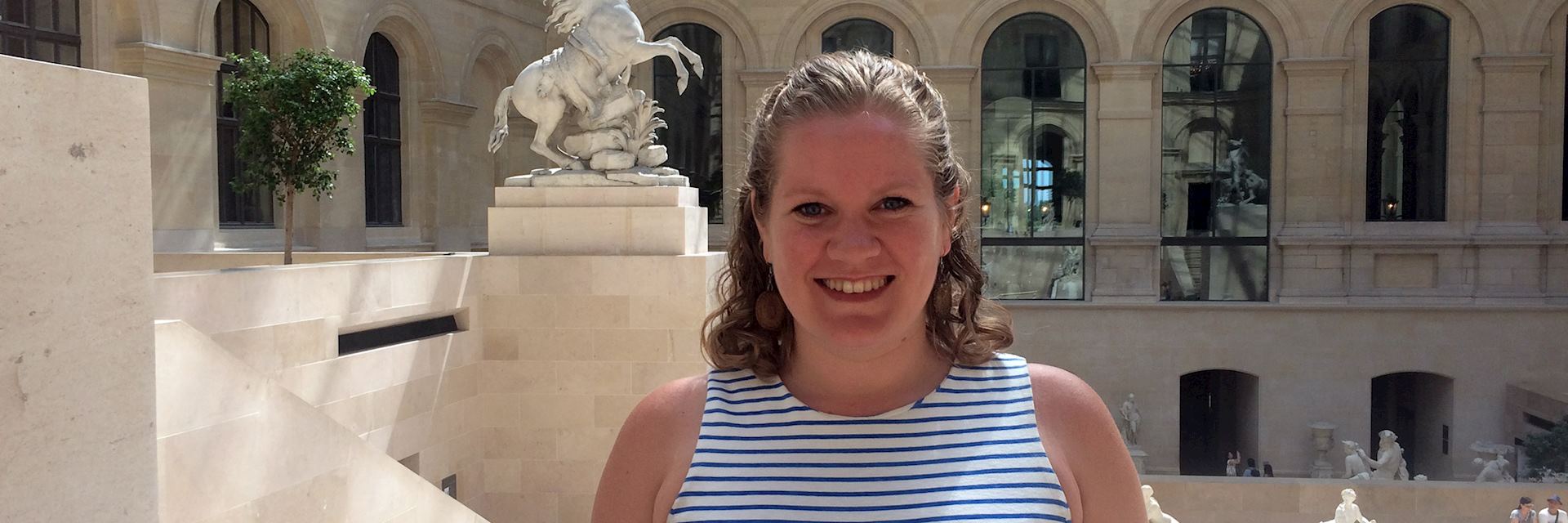 Elizabeth visiting the Louvre in Paris, France