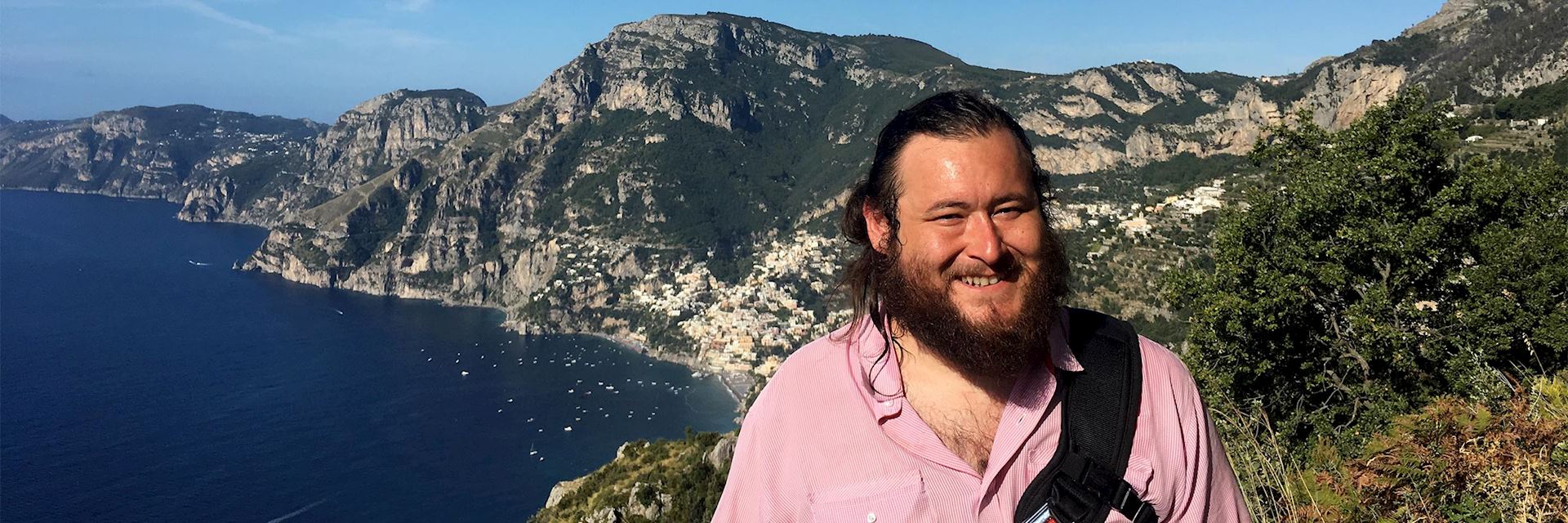 Evan visiting the Amalfi Coast, Italy