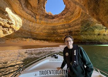 Frank in Benagil Cave, Portugal