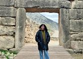 Greta at the Lion Gate, Mycenae, Greece