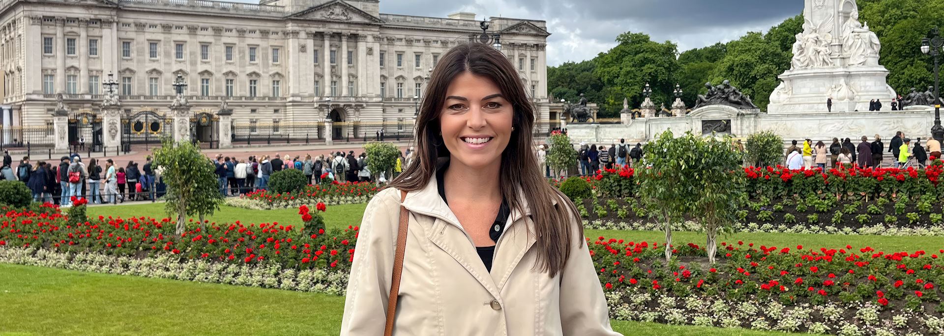 Heather at Buckingham Palace in London, England
