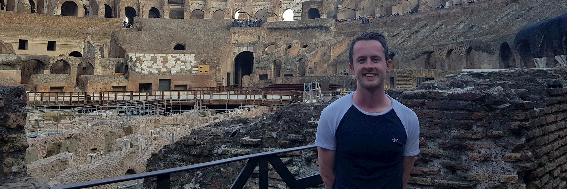 Henry visiting the Colosseum in Rome