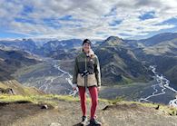 Jess hiking in Iceland