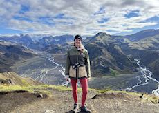 Jess hiking in Iceland