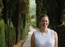 Julia at Vignamaggio Driveway in Tuscany