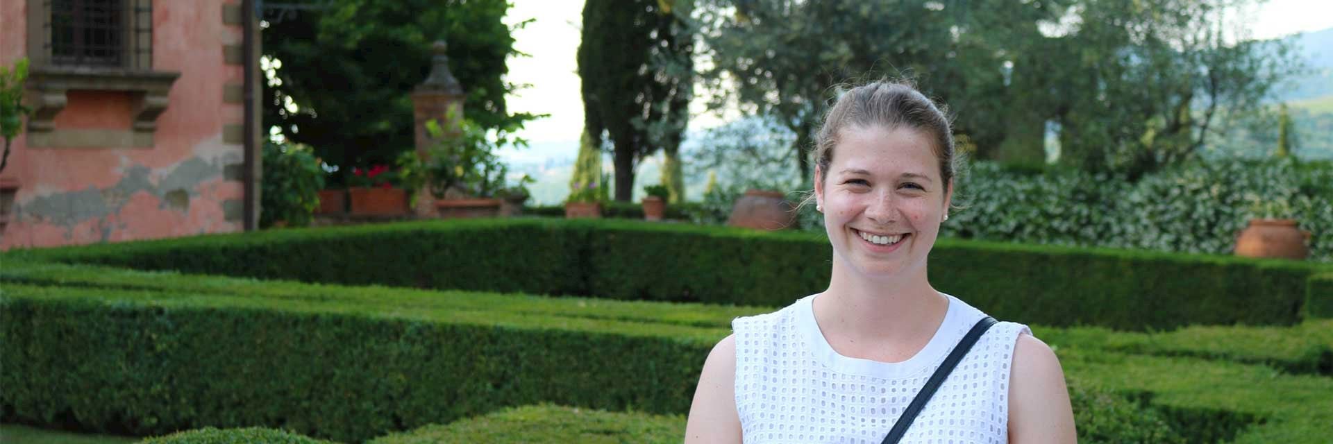 Julia at Vignamaggio Gardens