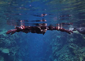 Julia in Silfra Fissure, Iceland